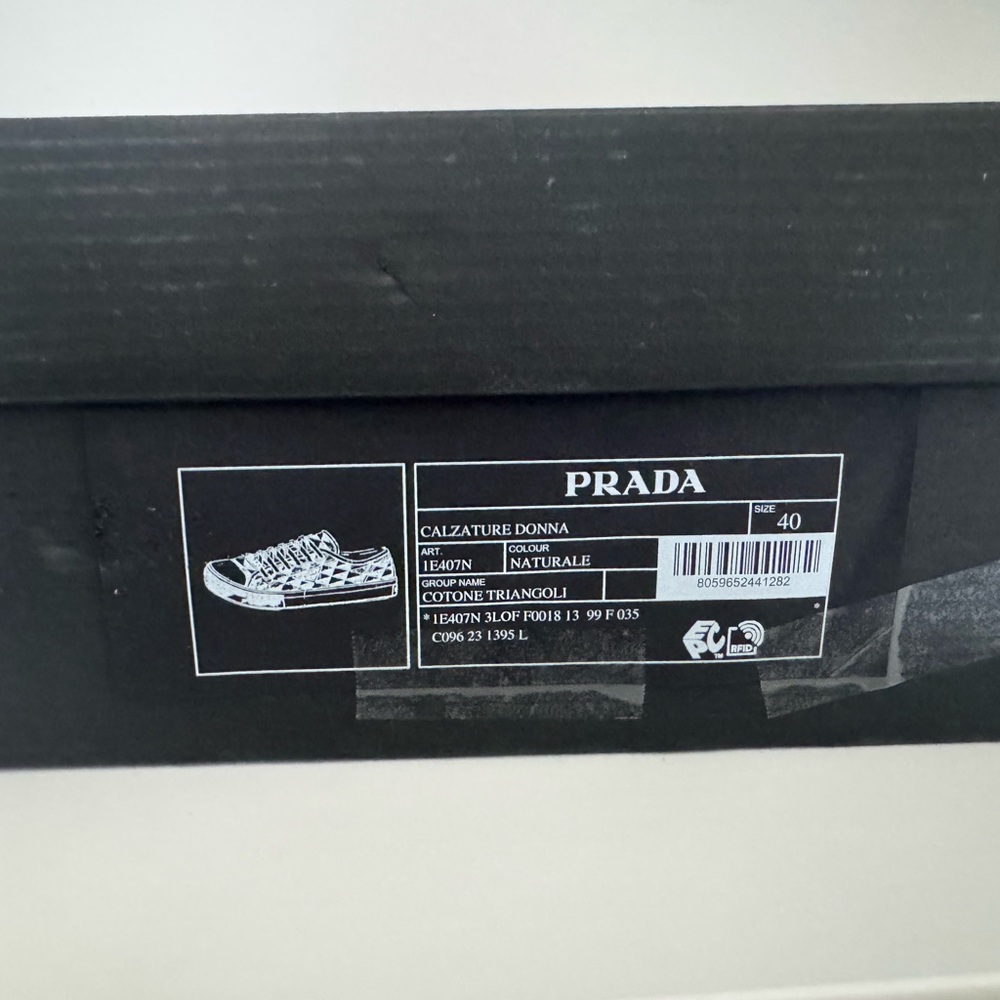Prada Beige Canvas Sneakers size 40 - Picture 9 of 13